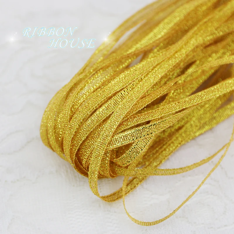 (20 meters/lot) 1/8'' (3mm) Gold Yellow Metallic Glitter Ribbon Colorful gift package ribbons wholesale
(20 meters/lot) 1/8'' (3mm) Gold Yellow Metallic Glitter Ribbon Colorful gift package ribbons wholesale