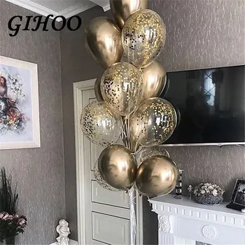 GIHOO 9pcs 12inch Gold Balloons Confetti Latex Balloons Happy Birthday Wedding Valentine's Day Party Balloon Decoration Supplies
GIHOO 9pcs 12inch Gold Balloons Confetti Latex Balloons Happy Birthday Wedding Valentine's Day Party Balloon Decoration Supplies
