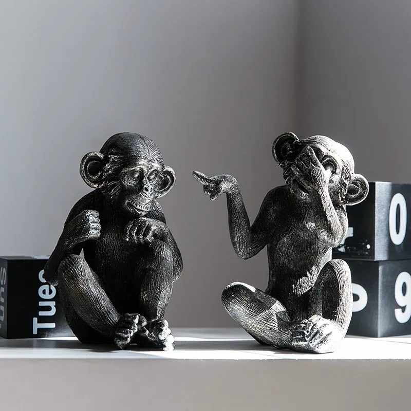 Retro Wisdom Monkey Figurine Decoration Animals Art Sculpture Resin Art&Craft Home Decorations Living Room Office Ornaments R730
Retro Wisdom Monkey Figurine Decoration Animals Art Sculpture Resin Art&Craft Home Decorations Living Room Office Ornaments R730