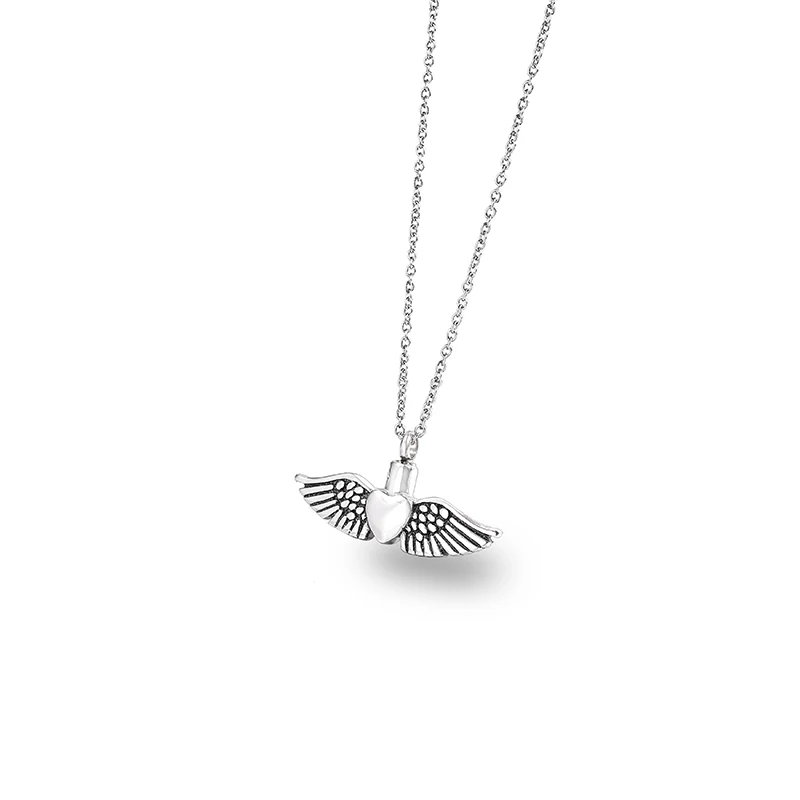 Silver Heart Angel Wings Cremation Jewelry Pendant Keepsake Urn Necklace for Ashes Forever in My Heart
Silver Heart Angel Wings Cremation Jewelry Pendant Keepsake Urn Necklace for Ashes Forever in My Heart