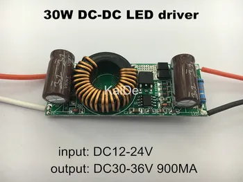 DC-DC LED driver input12V-24V output30-36V 900MA step-up led driver boosting transformer Solar power
DC-DC LED driver input12V-24V output30-36V 900MA step-up led driver boosting transformer Solar power