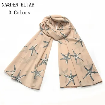 High quality Starfish Print colorful scarf elegant fashion viscose Chiffon shawl Muslim hijabs scarf independence packing 10pcs
High quality Starfish Print colorful scarf elegant fashion viscose Chiffon shawl Muslim hijabs scarf independence packing 10pcs