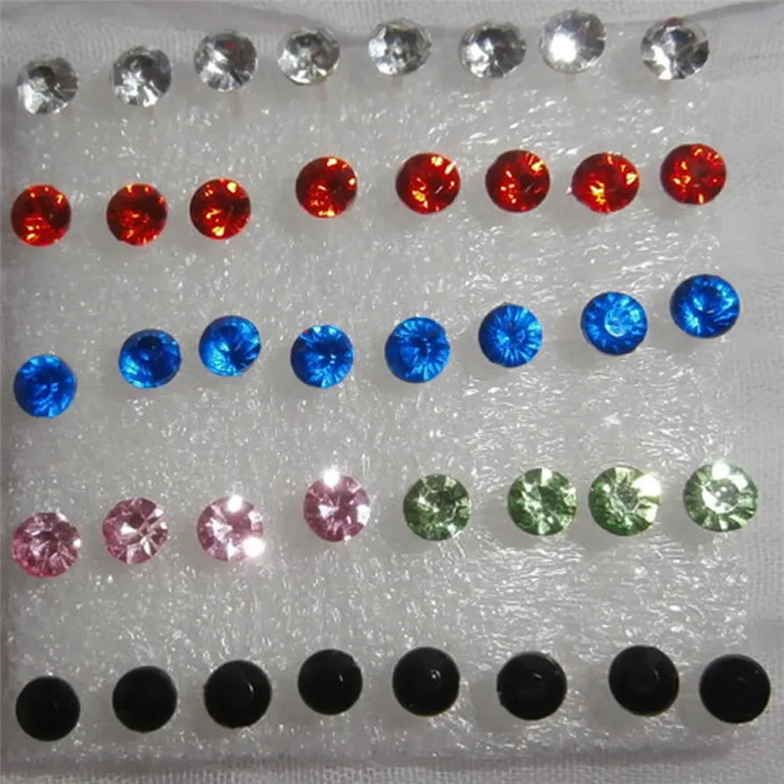 Stylish Jewelry hot sale women's earrings 20 Pairs 5mm Clear/Multicolor Crystal Allergy Free Ear Studs Earrings boucle d'oreille
Stylish Jewelry hot sale women's earrings 20 Pairs 5mm Clear/Multicolor Crystal Allergy Free Ear Studs Earrings boucle d'oreille