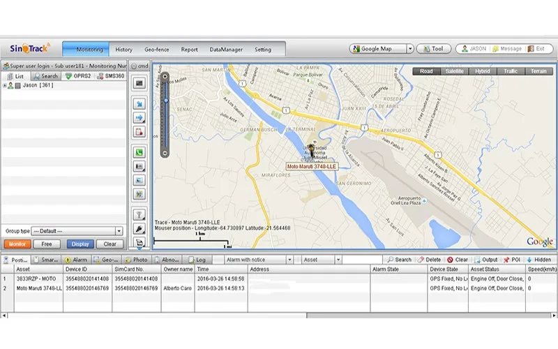 Локальный аккаунт по для GPS слежения сервер управления флотом на базе веб системы