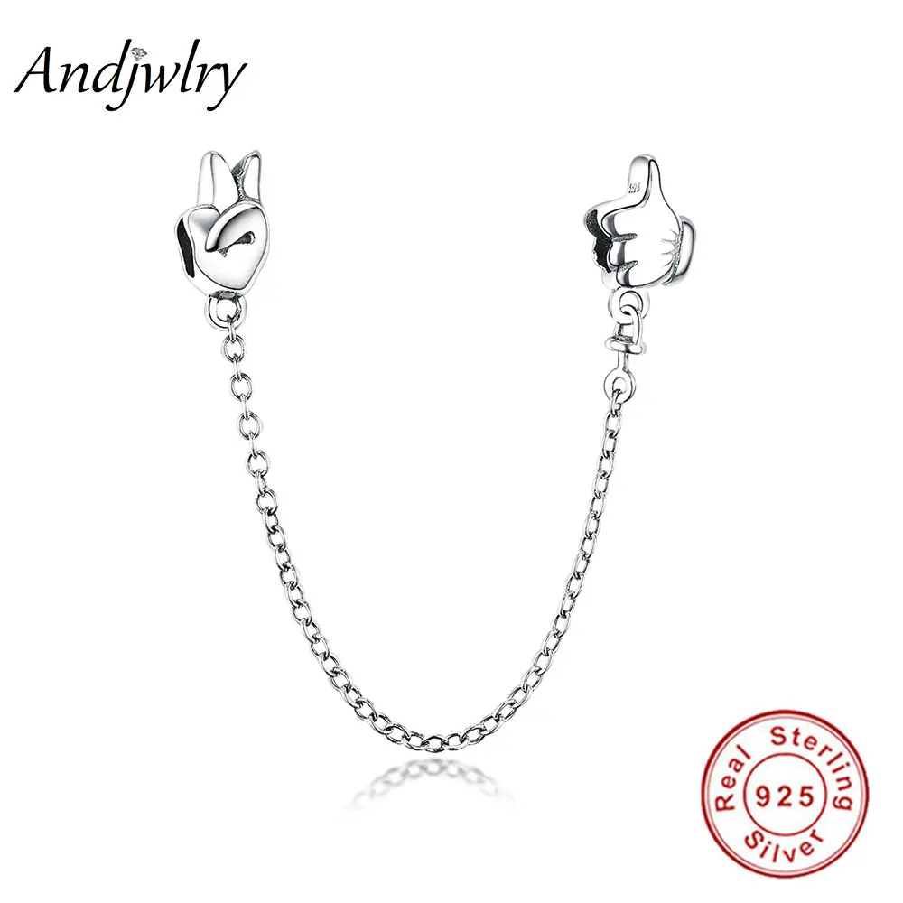 925 Sterling Silver Charms Good&Victory Sign Gesture Safety Chain Fit Original Pandora Charms Bracelet 925 Sliver DIY Jewelry 
925 Sterling Silver Charms Good&Victory Sign Gesture Safety Chain Fit Original Pandora Charms Bracelet 925 Sliver DIY Jewelry