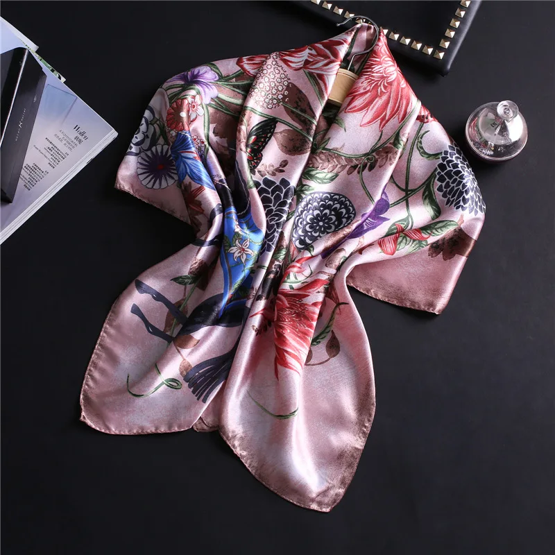 Women 2019 Square Silk Satin Scarfs Floral Foulard Hijab Large Shawls Lady Head Band Wraps Sunscreen Kerchief
Women 2019 Square Silk Satin Scarfs Floral Foulard Hijab Large Shawls Lady Head Band Wraps Sunscreen Kerchief