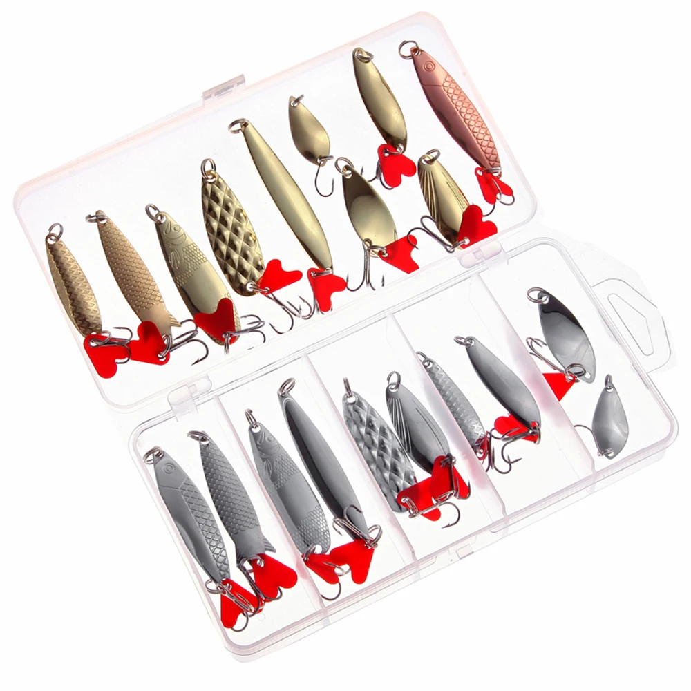 Mixed Colors fishing lure set fishing spoon bait metal bait kit iscas artificias Hard Bait-freshwater Pike Bait crankbait
Mixed Colors fishing lure set fishing spoon bait metal bait kit iscas artificias Hard Bait-freshwater Pike Bait crankbait