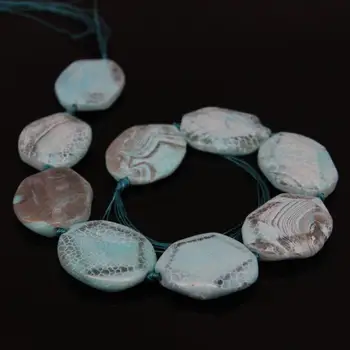 15.5"/strand Light Blue Dragon Veins Agates Faceted Slab Beads,Natural Stone Slice Nugget Necklace Pendant Jewelry Supplier
15.5"/strand Light Blue Dragon Veins Agates Faceted Slab Beads,Natural Stone Slice Nugget Necklace Pendant Jewelry Supplier