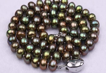 6-7mm AAA Peacock Green Necklace Flat Cultured Freshwater Pearl Necklace Party Wedding Mother Gifts
6-7mm AAA Peacock Green Necklace Flat Cultured Freshwater Pearl Necklace Party Wedding Mother Gifts