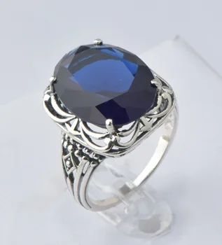 Queen Titanic fashion 925 silver jewelry style series ancient silver sapphire wedding ring
Queen Titanic fashion 925 silver jewelry style series ancient silver sapphire wedding ring
