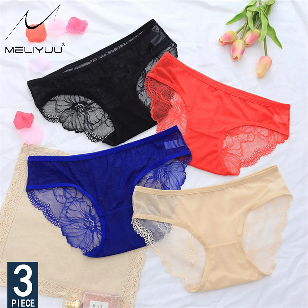 New Sale Lace Briefs for Women Sexy transparent Panties Low-Rise Cotton panty Intimates Plus size Ladies Underwear
New Sale Lace Briefs for Women Sexy transparent Panties Low-Rise Cotton panty Intimates Plus size Ladies Underwear
