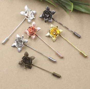 20x25mm Blank Filigree 3D Flower Brooch Pins w/ Stopper Brooches Bases Hat Pins DIY Findings Multi-color Plated Brass Safety-pin
20x25mm Blank Filigree 3D Flower Brooch Pins w/ Stopper Brooches Bases Hat Pins DIY Findings Multi-color Plated Brass Safety-pin