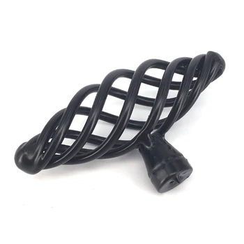 72mm Black Solid Metal Twist Cage Retro Door Knob Drawer Pull Handle Cabinet Cupboard Wardrobe Knobs Home Kitchen Hardware
72mm Black Solid Metal Twist Cage Retro Door Knob Drawer Pull Handle Cabinet Cupboard Wardrobe Knobs Home Kitchen Hardware