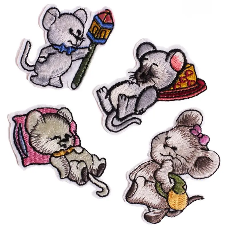 4Pcs/Lot Kawaii Mouse Iron On Patch Embroidery Sew On Patches Fabric Sticker For DIY Patchwork Jeans Pants Decoration
4Pcs/Lot Kawaii Mouse Iron On Patch Embroidery Sew On Patches Fabric Sticker For DIY Patchwork Jeans Pants Decoration
