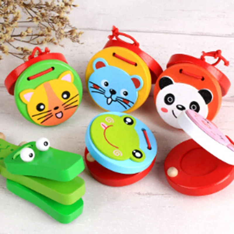 Hot Cartoon Castanet Clapper Handle Musical Instrument Toy Castanets Lovely Kids Child Baby Preschool Early Educational Toys
Hot Cartoon Castanet Clapper Handle Musical Instrument Toy Castanets Lovely Kids Child Baby Preschool Early Educational Toys