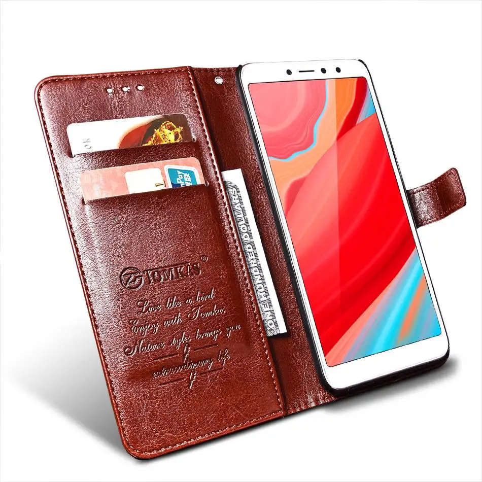 TOMKAS Case For Xiaomi Redmi S2 Case Wallet PU Cases Business Luxury For Xiaomi Redmi S2 Coque Vintage Back cover