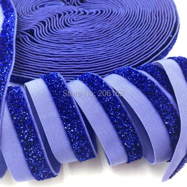 Good Quality 5/8" Half Royal Blue Glitter Half Plain Elastic Metallic Elastic Ribbon for DIY Headwear Hair Accessories 5Y/lot
Good Quality 5/8" Half Royal Blue Glitter Half Plain Elastic Metallic Elastic Ribbon for DIY Headwear Hair Accessories 5Y/lot