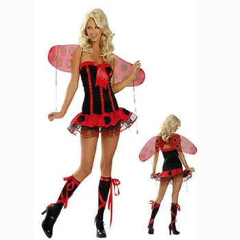 Hot sale ladybird costume 2018 halloween costume free shipping red dress with skirt &wing fashion party dress women sexy costume
Hot sale ladybird costume 2018 halloween costume free shipping red dress with skirt &wing fashion party dress women sexy costume
