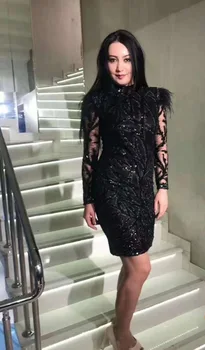 fashion Cool Sexy Women Dress Empire Long sleeve Turtleneck Sequined Feathers Night Club celebrity body con dresses wholesale
fashion Cool Sexy Women Dress Empire Long sleeve Turtleneck Sequined Feathers Night Club celebrity body con dresses wholesale