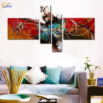4 Panels Large Modular Picture Qualit Handmade Modern Abstract Oil Painting On Canvas Wall Art Gift for Home Decor No Frame Z059
4 Panels Large Modular Picture Qualit Handmade Modern Abstract Oil Painting On Canvas Wall Art Gift for Home Decor No Frame Z059