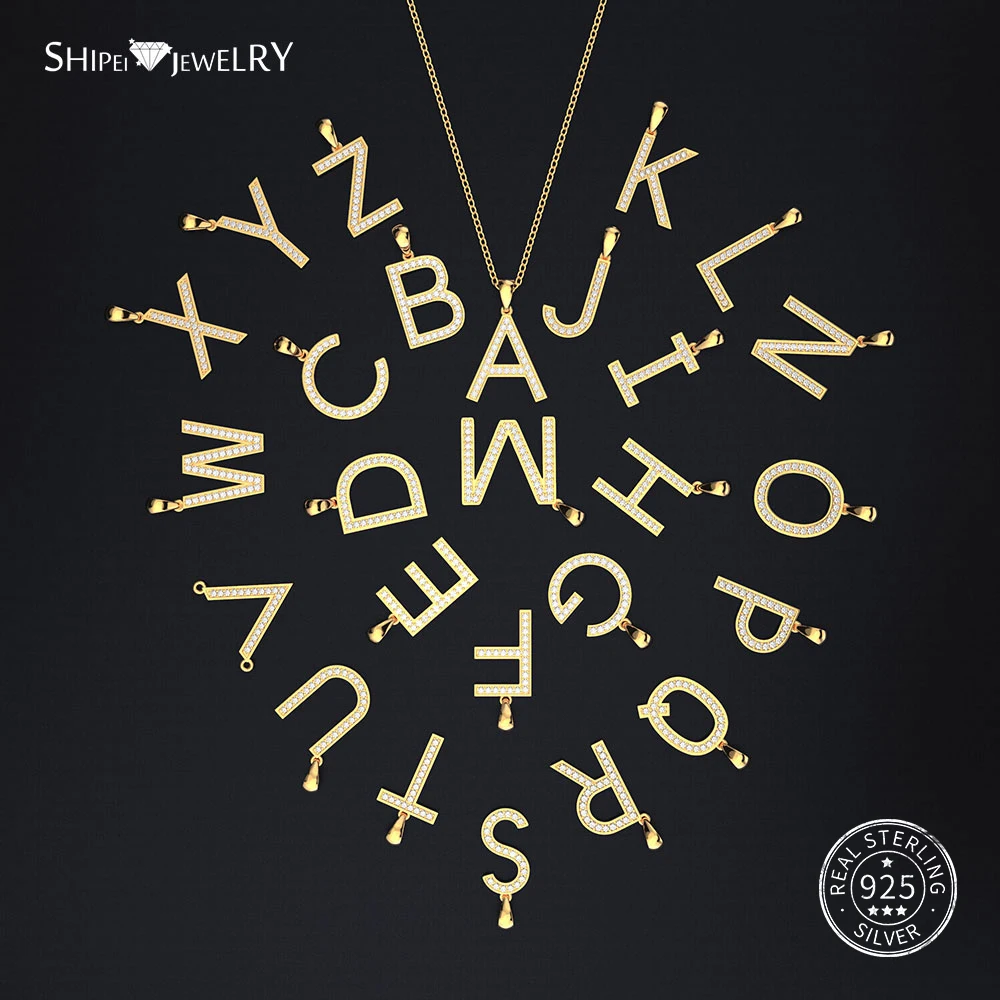Shipei 925 Sterling Silver Letter Necklace Initial Yellow Gold Sapphire 26 Letters Pendant Necklace for Women Men Birthday Gift
Shipei 925 Sterling Silver Letter Necklace Initial Yellow Gold Sapphire 26 Letters Pendant Necklace for Women Men Birthday Gift