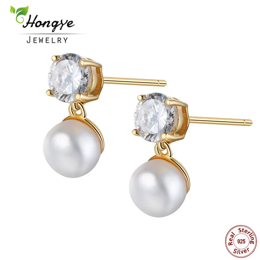 Hongye 2018 Hot Shiny Round Natural Freshwater Pearl Stud Earrings With 925 Sterling Silver For Women Charm Jewelry Best Gift
Hongye 2018 Hot Shiny Round Natural Freshwater Pearl Stud Earrings With 925 Sterling Silver For Women Charm Jewelry Best Gift