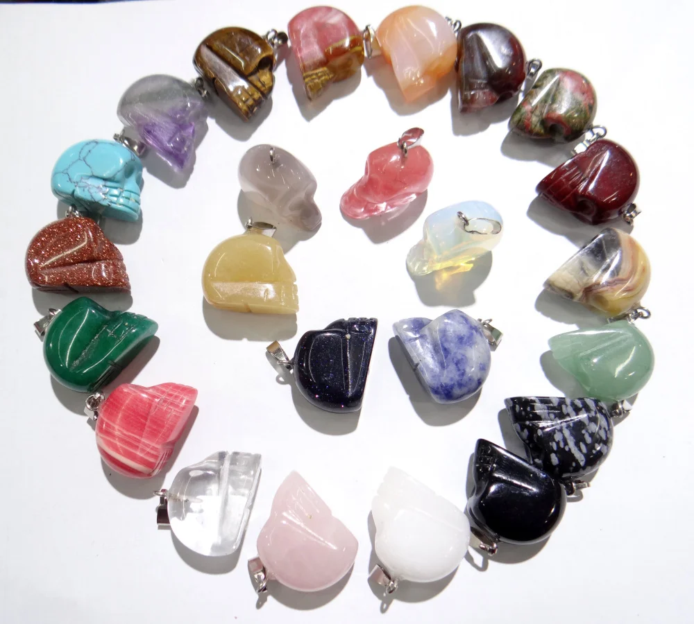 Wholesale Fashion high quality natural stone mixed charms Skull pendants for diy jewelry making 20pcs/lot Free Shipping
Wholesale Fashion high quality natural stone mixed charms Skull pendants for diy jewelry making 20pcs/lot Free Shipping