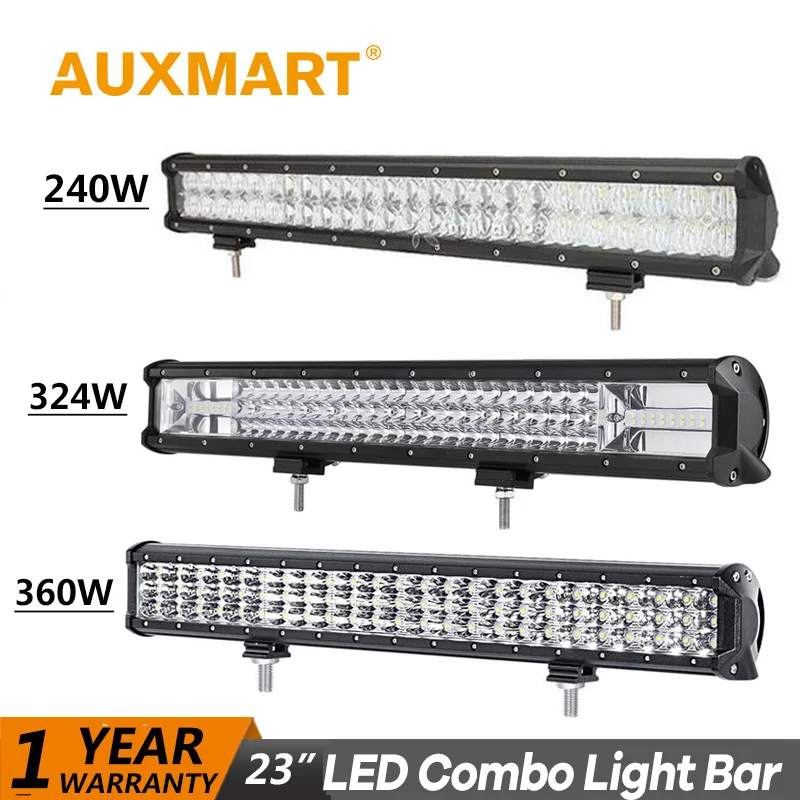 Auxmart 23inch 360W 324W 240W LED Light bar Offroad Working Light LED Work Lamp Combo Beam SUV ATV Pickup Truck 4x4 LED Bar
Auxmart 23inch 360W 324W 240W LED Light bar Offroad Working Light LED Work Lamp Combo Beam SUV ATV Pickup Truck 4x4 LED Bar