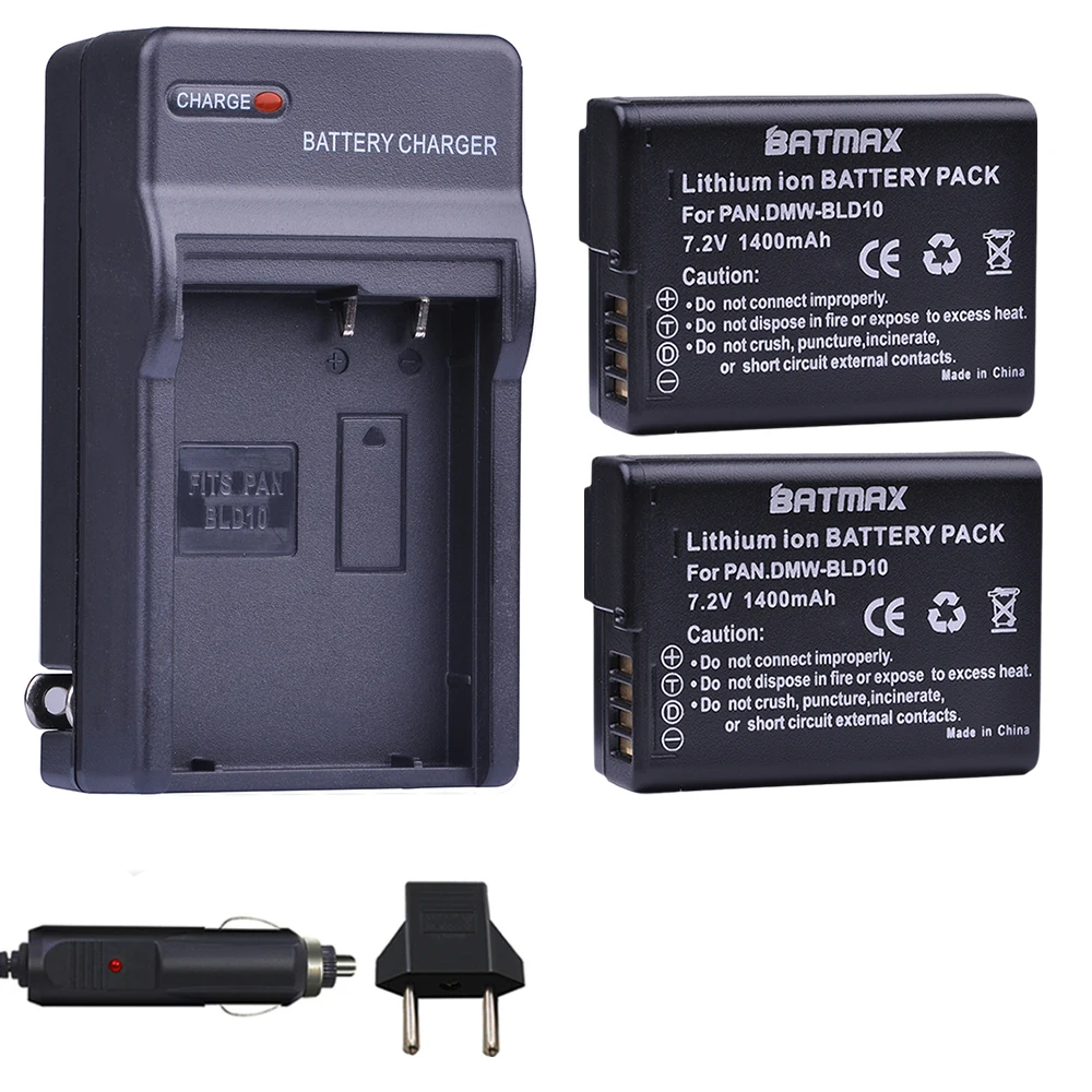 

2Pcs 1400mAh DMW-BLD10E DMW BLD10E BLD10 BLD10PP Battery + Charger for Panasonic LUMIX DMC-GX1GK GX1 GF2 G3 DMW-BLD10E BLD10 PP