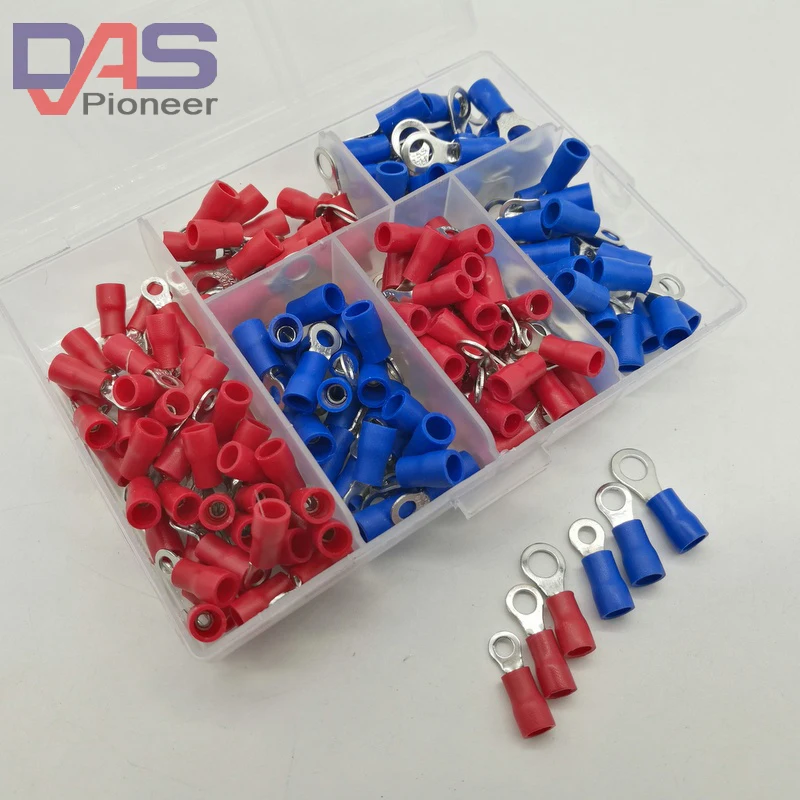 190pcs 6 sizes RV Crimp Terminal Ring connector kit Wire Copper Crimp Connector Insulated Cord Pin End Terminal
190pcs 6 sizes RV Crimp Terminal Ring connector kit Wire Copper Crimp Connector Insulated Cord Pin End Terminal