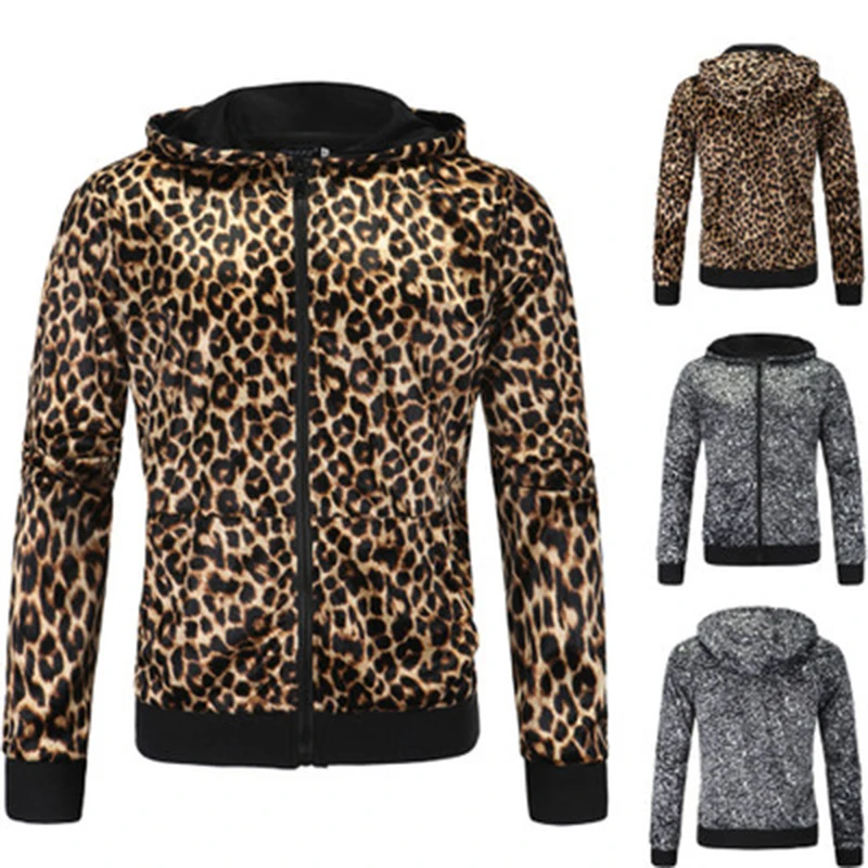 New men's hoodies 2019 autumn winter fashion long-sleeved hooded golden leopard print color ribbed sleeves casual sports tops
New men's hoodies 2019 autumn winter fashion long-sleeved hooded golden leopard print color ribbed sleeves casual sports tops