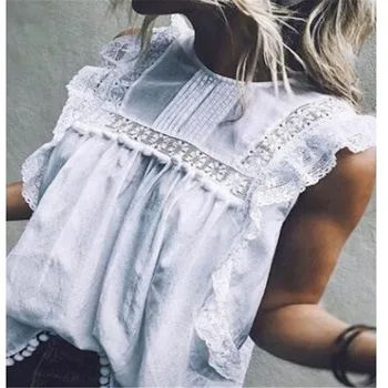 Women Summer Blouse Tunic Sleeveless Tops Lace Hollow Tanks Butterfly Sleeve Tassel Sexy Blusa Casual Spring Shirt Plus Size
Women Summer Blouse Tunic Sleeveless Tops Lace Hollow Tanks Butterfly Sleeve Tassel Sexy Blusa Casual Spring Shirt Plus Size