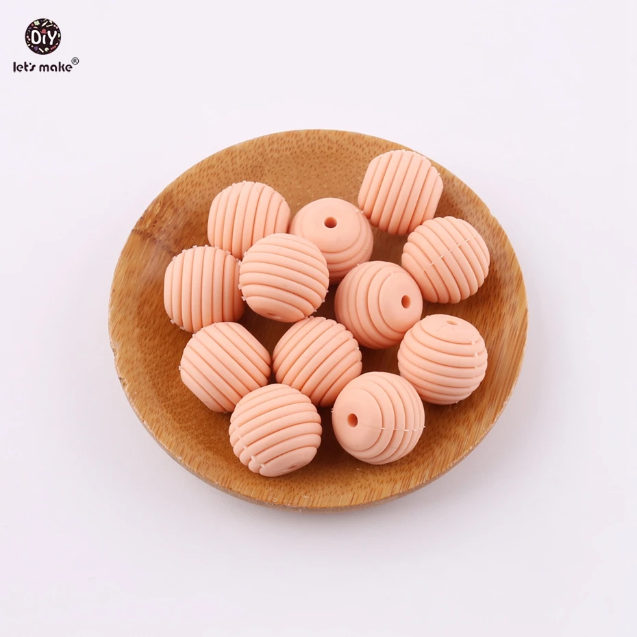 Let's Make Peachy Silicone Teether Round Spiral Beads 5pcs 15mm Food Grade Making Dummy Clip Chains Baby Teethers
Let's Make Peachy Silicone Teether Round Spiral Beads 5pcs 15mm Food Grade Making Dummy Clip Chains Baby Teethers