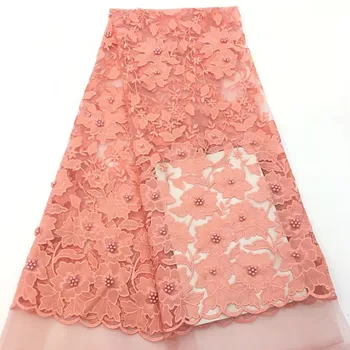 5 Yards Nigeria Tulle Net Lace Peach African Embroidery French Velvet Lace High Quality Bridal Lace Beaded Fabric X1421
5 Yards Nigeria Tulle Net Lace Peach African Embroidery French Velvet Lace High Quality Bridal Lace Beaded Fabric X1421
