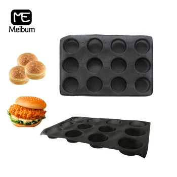 Meibum 12 Cavity Black Porous Silicone Mold Round Milky Bread Cookie Modle Hamburger Bun Tray Non Stick Bakeware Baking Tools
Meibum 12 Cavity Black Porous Silicone Mold Round Milky Bread Cookie Modle Hamburger Bun Tray Non Stick Bakeware Baking Tools