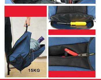 multitul Backpack Shoulder Toolkit Thickened Waterproof Wear resistant Oxford Cloth Electrician Repair Tool Bag Large
multitul Backpack Shoulder Toolkit Thickened Waterproof Wear resistant Oxford Cloth Electrician Repair Tool Bag Large