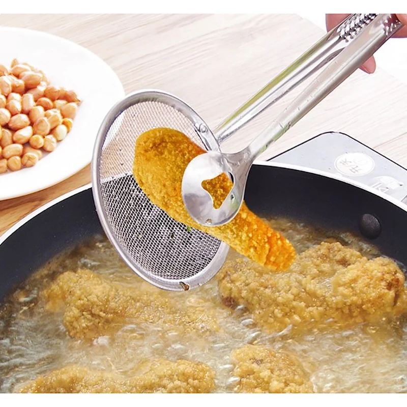Multi-functional Filter Spoon With Clip Food Kitchen Oil-Frying BBQ Filter stainless steel clamp strainer set Kitchen tools
Multi-functional Filter Spoon With Clip Food Kitchen Oil-Frying BBQ Filter stainless steel clamp strainer set Kitchen tools