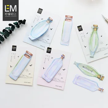 4packs/lot Kawaii Sticky Notes Cartoon Drifting Bottles Note Label Sticker Bookmark Cute Memo Pad School Office Supplies
4packs/lot Kawaii Sticky Notes Cartoon Drifting Bottles Note Label Sticker Bookmark Cute Memo Pad School Office Supplies