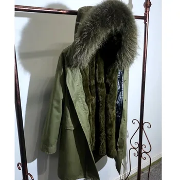 Real raccoon dog fur collar hooded women's natural rex rabbit fur liner parkas women thick warm winter coats 2018 autumn winter
Real raccoon dog fur collar hooded women's natural rex rabbit fur liner parkas women thick warm winter coats 2018 autumn winter