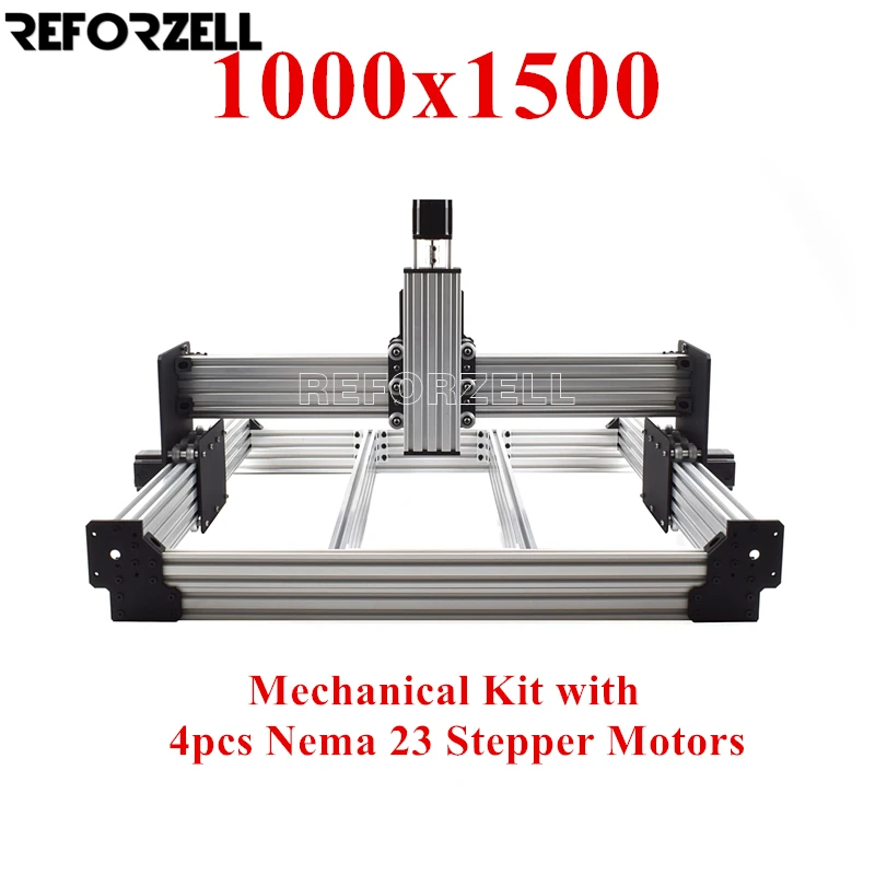 1000mm x 1500mm WorkBee CNC Router Machine kit,CNC Milling Mechanical kit with 4pcs Nema 23 stepper motors
1000mm x 1500mm WorkBee CNC Router Machine kit,CNC Milling Mechanical kit with 4pcs Nema 23 stepper motors