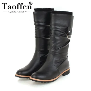 Taoffen Winter Fur Women Knee High Boots Crystal Buckle Black Flats Shoes Keep Warm Daily Leisure Women Footwear Size 34-43
Taoffen Winter Fur Women Knee High Boots Crystal Buckle Black Flats Shoes Keep Warm Daily Leisure Women Footwear Size 34-43
