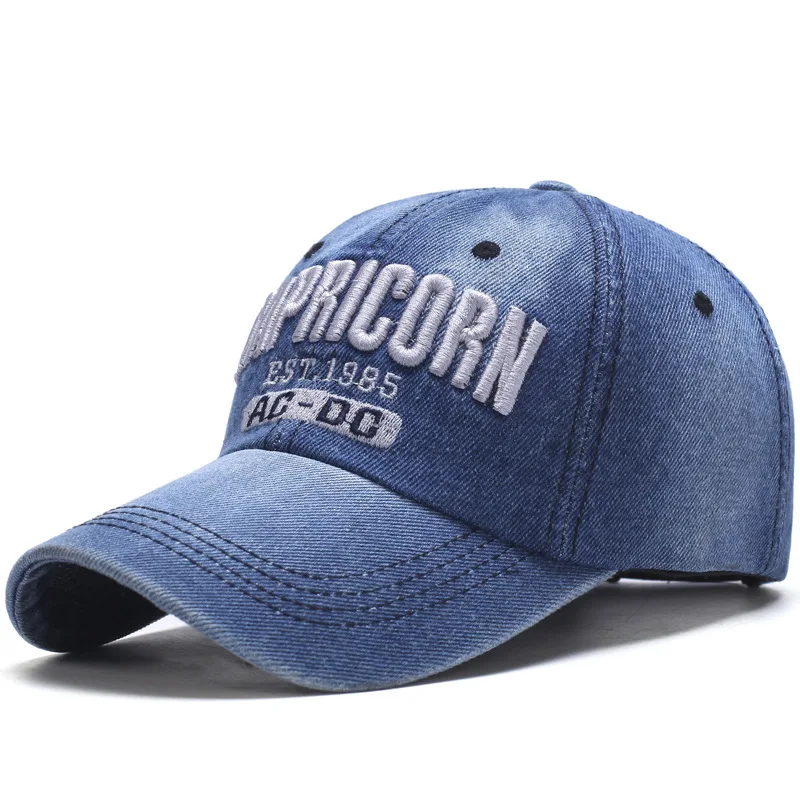 Cowboy Women Snapback Caps Letter Embroidery Couple Caps Summer Autumn Denim Unisex Baseball Cap Hip Hop Men Bone Casquette Hats (19)