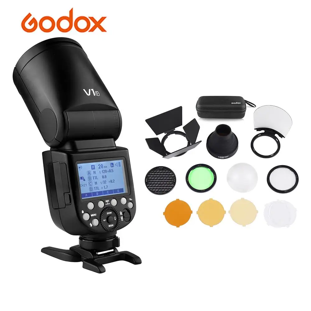 Godox V1F Camera Flash with AK-R1 Pocket Flash Light Kit Wireless 2.4G for Fujifilm X-Pro2 X-T1 GFX50R Camera for Wedding Studio
Godox V1F Camera Flash with AK-R1 Pocket Flash Light Kit Wireless 2.4G for Fujifilm X-Pro2 X-T1 GFX50R Camera for Wedding Studio