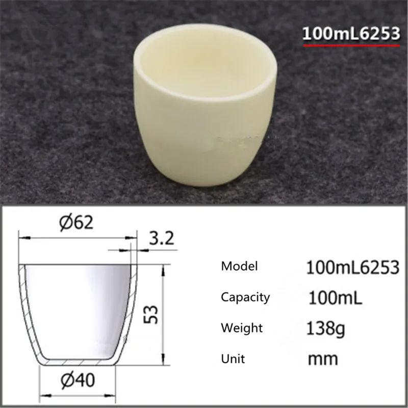 99.5% corundum crucible/Alumina ceramic crucible/100ml 6253/Temperature resistance 1600 degree / sintered ceramic crucible
99.5% corundum crucible/Alumina ceramic crucible/100ml 6253/Temperature resistance 1600 degree / sintered ceramic crucible