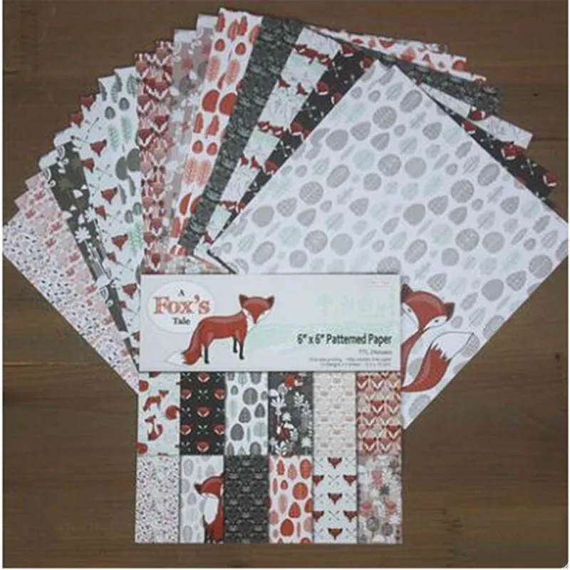 DIY Fox Pattern Scrapbooking Paper Packs 24 Sheets 6'' Decorative Craft Wrapping Paper Printed Background Handmade Pads Making
DIY Fox Pattern Scrapbooking Paper Packs 24 Sheets 6'' Decorative Craft Wrapping Paper Printed Background Handmade Pads Making
