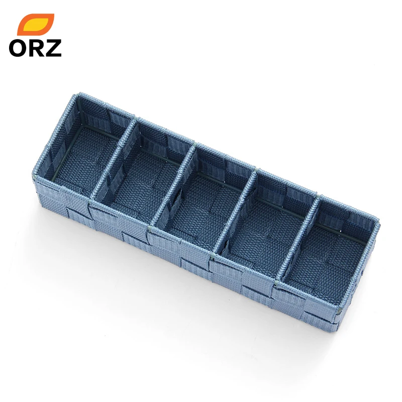 ORZ 5 Compartments Storage Box Tie Socks Underware Drawer Organizer Woven Nylon Strips Home Closet Wardrobe Storage Basket
ORZ 5 Compartments Storage Box Tie Socks Underware Drawer Organizer Woven Nylon Strips Home Closet Wardrobe Storage Basket