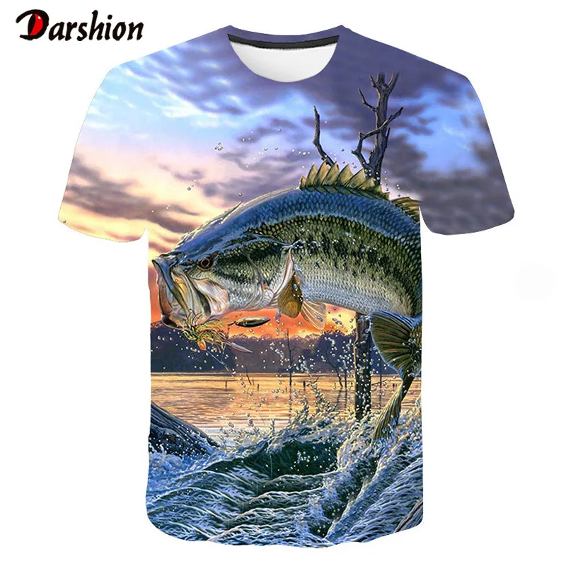 2019 New Digital 3D FishT shirt Printed T-shirt Ocean Animal Fish Hip Hop T shirt Unisex Casual Short Sleeve Top Tee Shirt
2019 New Digital 3D FishT shirt Printed T-shirt Ocean Animal Fish Hip Hop T shirt Unisex Casual Short Sleeve Top Tee Shirt