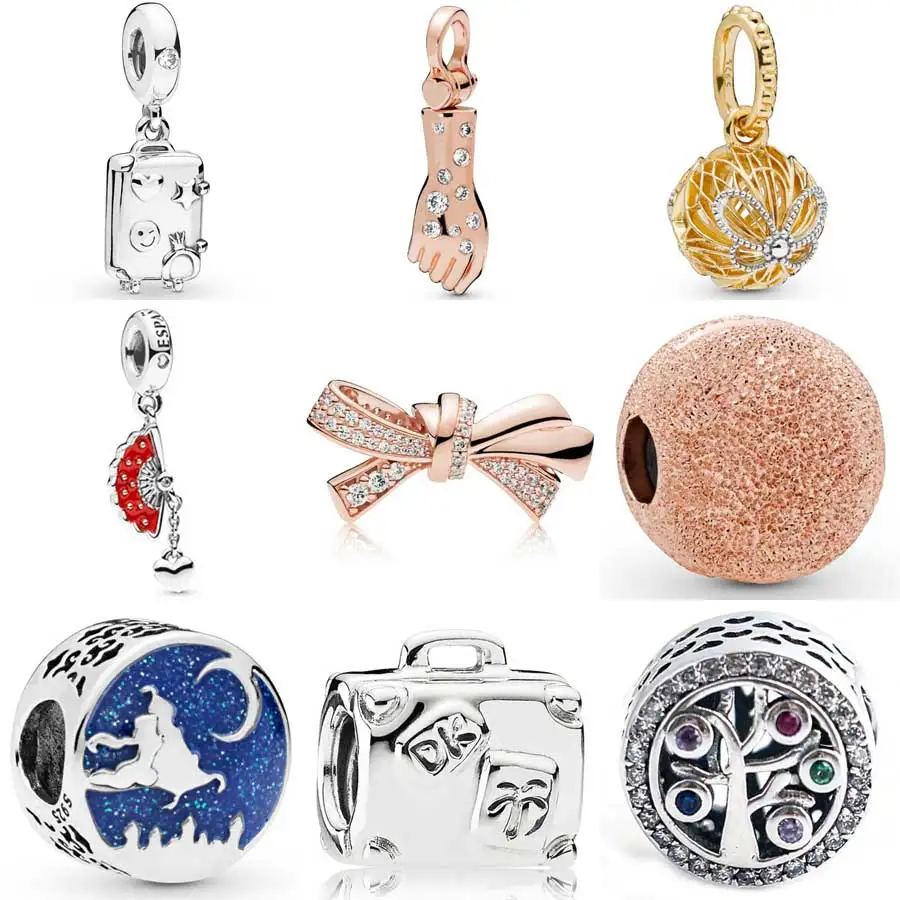 

Openwork Butterflies Female Empowerment Suitcase Matte Brilliance Charm Fit Pandora Bracelet 925 Sterling Silver Bead Jewelry