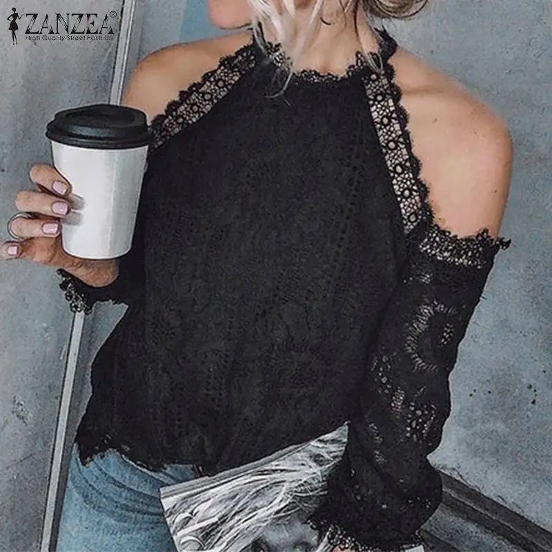 2019 Plus Size ZANZEA Fashion Party Blouse Women Solid Cold Shoulder Tunic Tops Summer Long Sleeve Lace Crochet Shirts Female
2019 Plus Size ZANZEA Fashion Party Blouse Women Solid Cold Shoulder Tunic Tops Summer Long Sleeve Lace Crochet Shirts Female