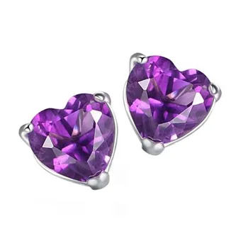 925 Sterling silver natural heart amethyst Garnet stud earrings fashion Birthstone gift customization se0013a
925 Sterling silver natural heart amethyst Garnet stud earrings fashion Birthstone gift customization se0013a